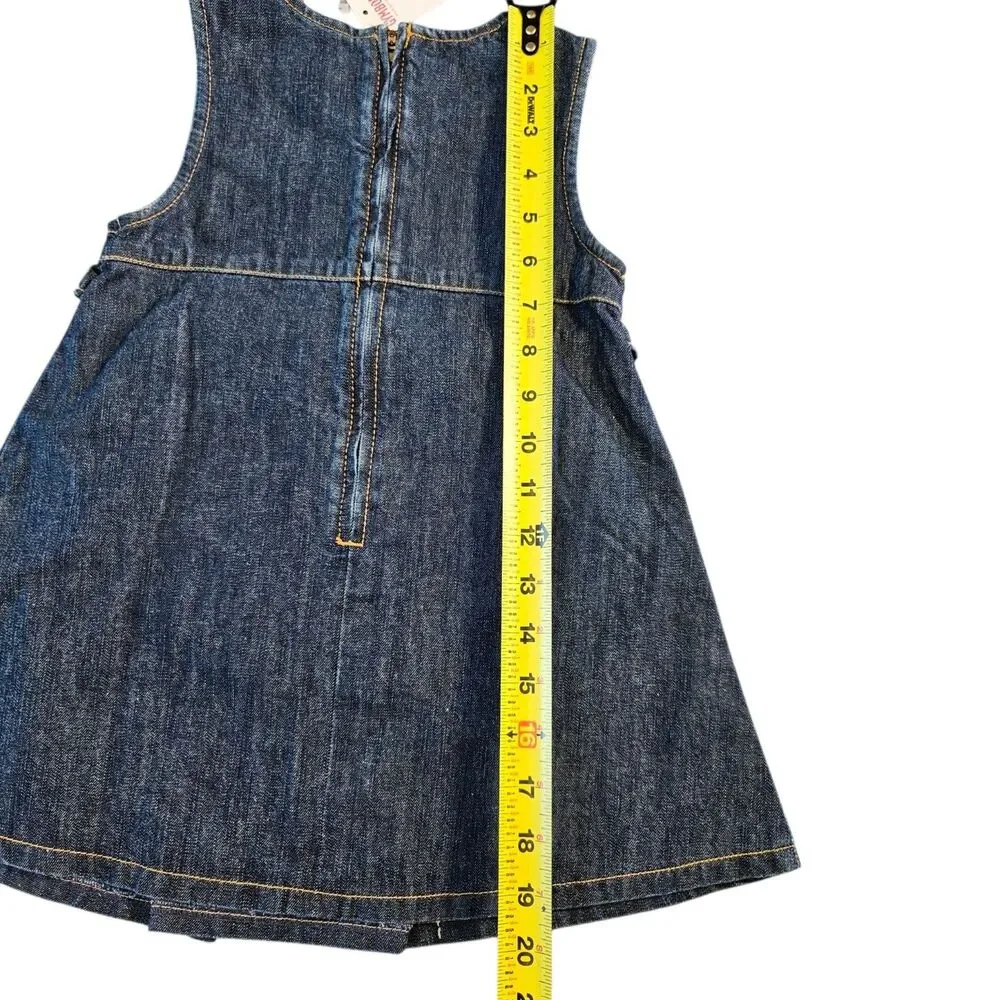 Gymboree Denim Dress Size 3T Blue Best Friends 100% Cotton Jumper Y2K Deadstock